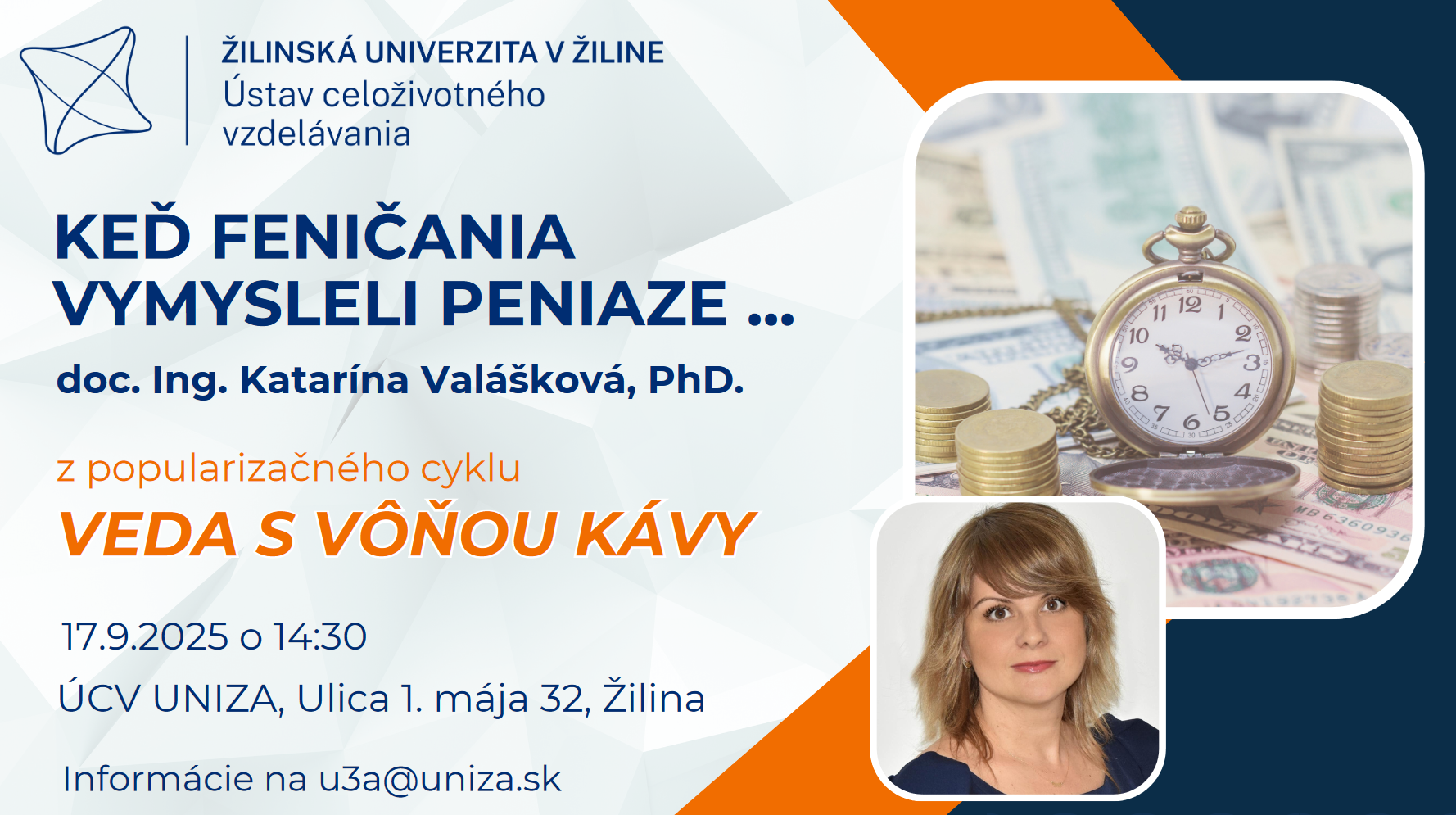 10092025 u3v uniza pozvanka na slavnostne otvorenie cyklu prednasok veda s vonou kavy