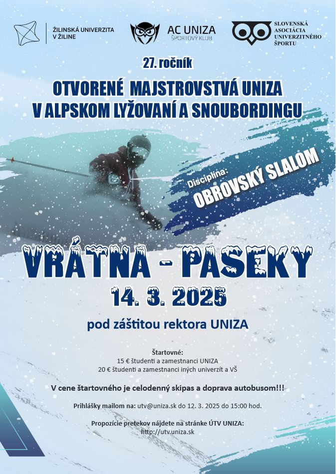 19022025 UTV UNIZA otvorene majstrovstva uniza v alpskom lyzovani a snoubordingu 2025