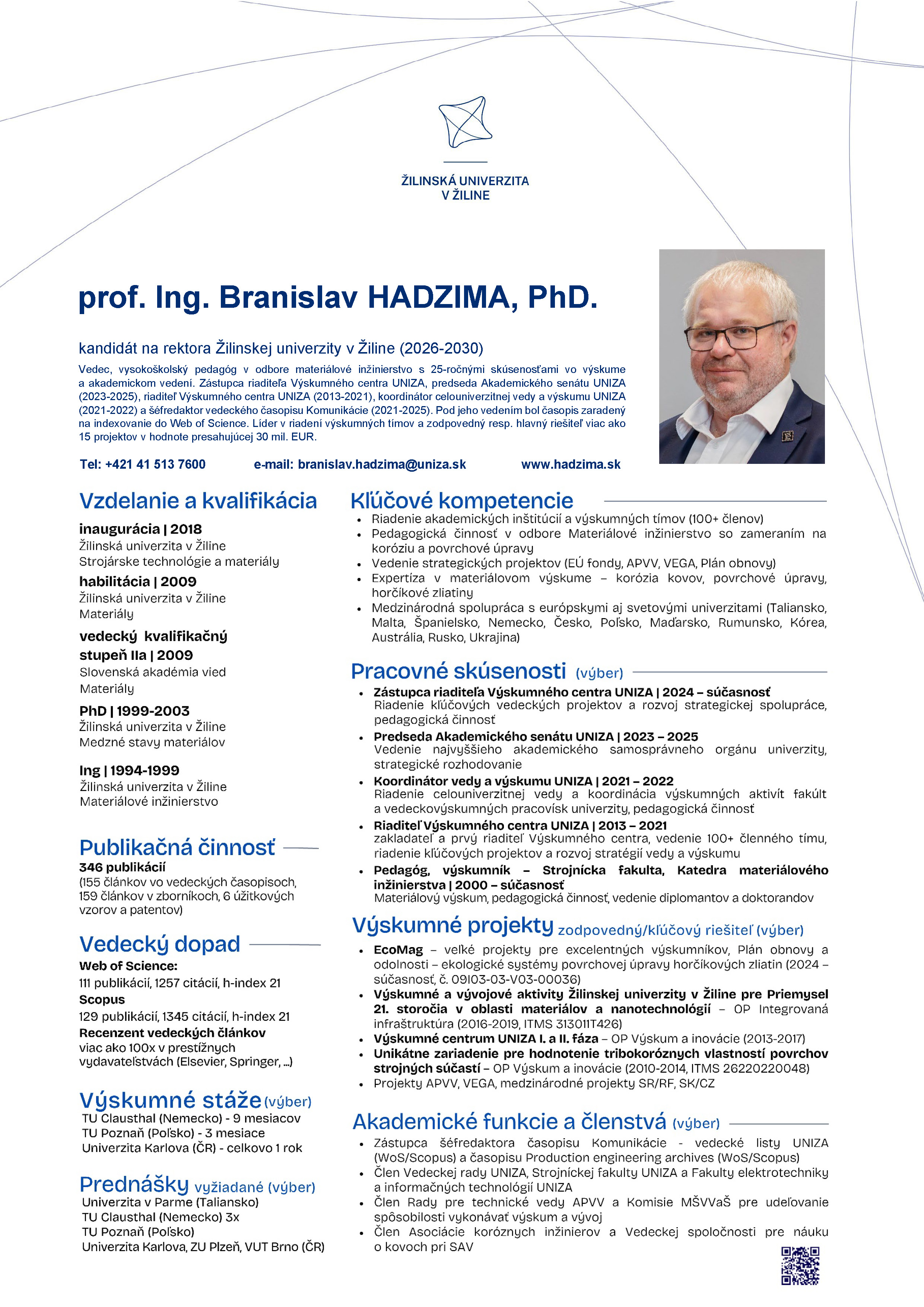 31032026 kandidat na rektora uniza na funkcne obdobie 2026 2030